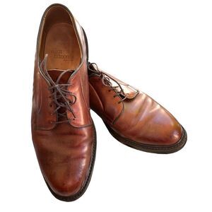 Allen Edmonds Warton Brown Leather Loafers Lace Up Dress Shoes Men’s Size 10D